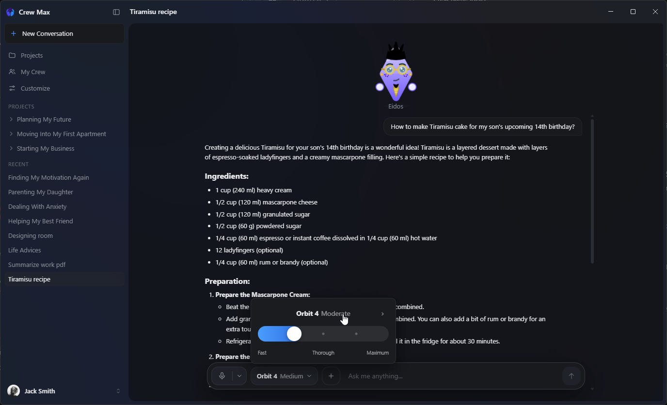 Crew Studio builder, where you shape your AI workspace